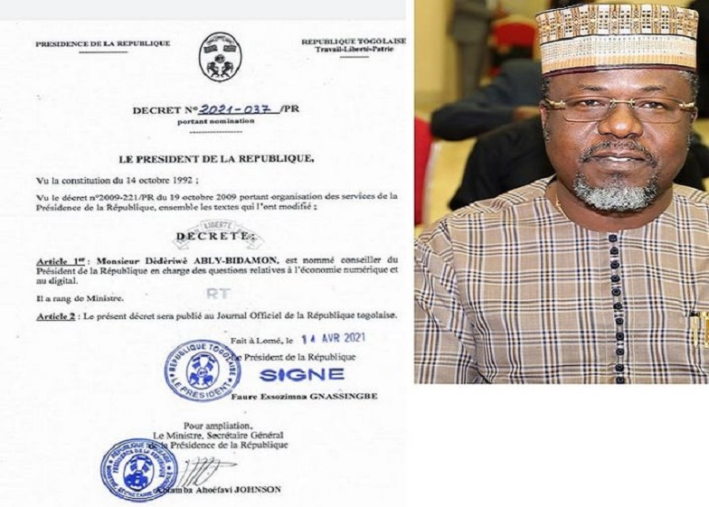 Togo: Ably Bidamon nommé par M Gnassingbé