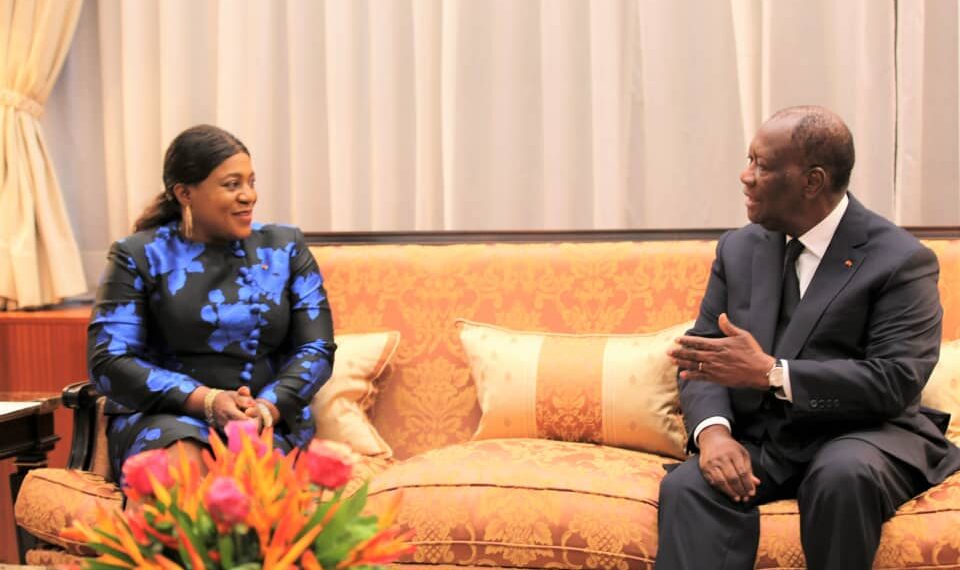 Yawa Dzigbodi TSEGAN reçue en audience par Alassane Ouattara
