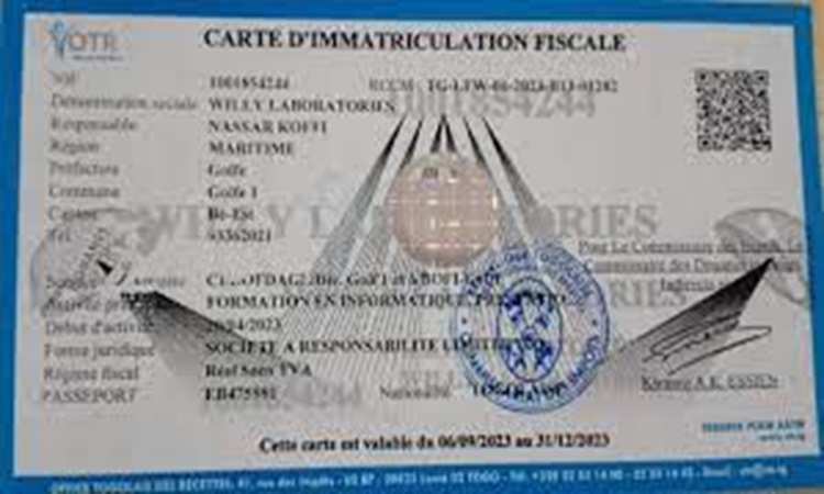 A partir du 23 décembre 2024, l’OTR annonce la suspension provisoire de la carte d’immatriculation fiscale
